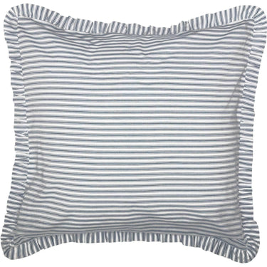 Sawyer Mill Blue Ticking Stripe Fabric Euro Sham 26x26 VHC Brands - The Fox Decor